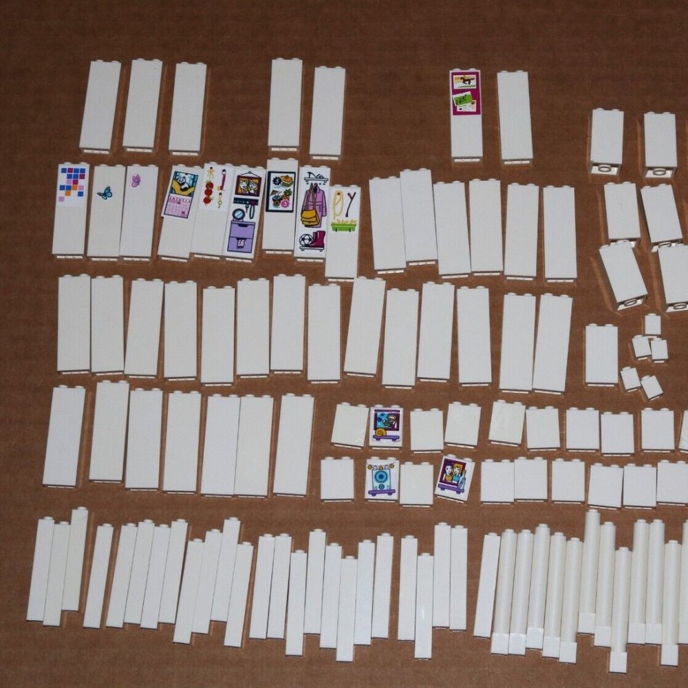 LEGO Friends columns pillars supports white 2454 2453 43888 bulk